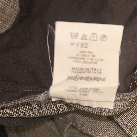 YVES SAINT LAURENT WOOL/SILK PANTS - Picture 9 of 11